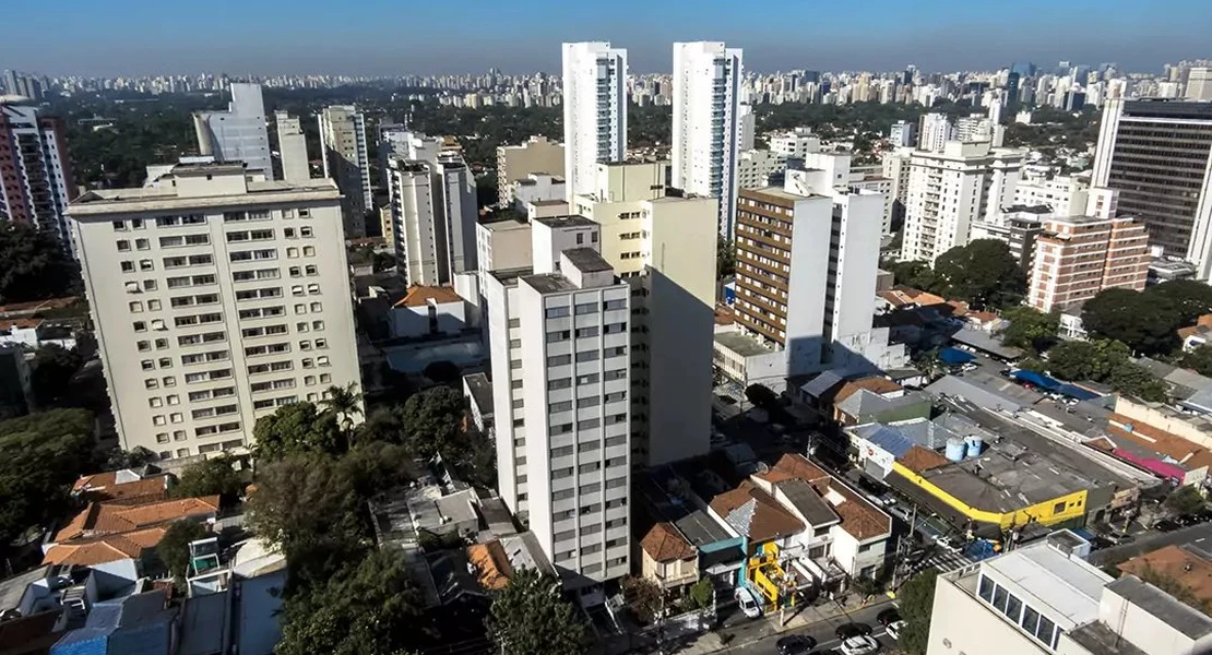 Vista do bairro Vila Madalena, zona oeste de São Paulo